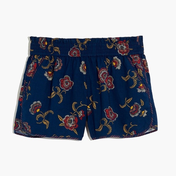 Madewell x Warm Pull-On Shorts Honolulu Hibiscus S - Picture 3 of 7